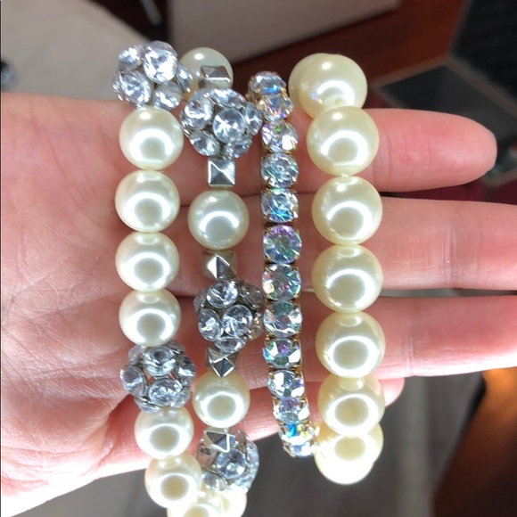 Pearl crystal daimond bracelet with mixing jewelry - Picture 4 of 8
